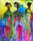 "Oil Paintings on wood panel"